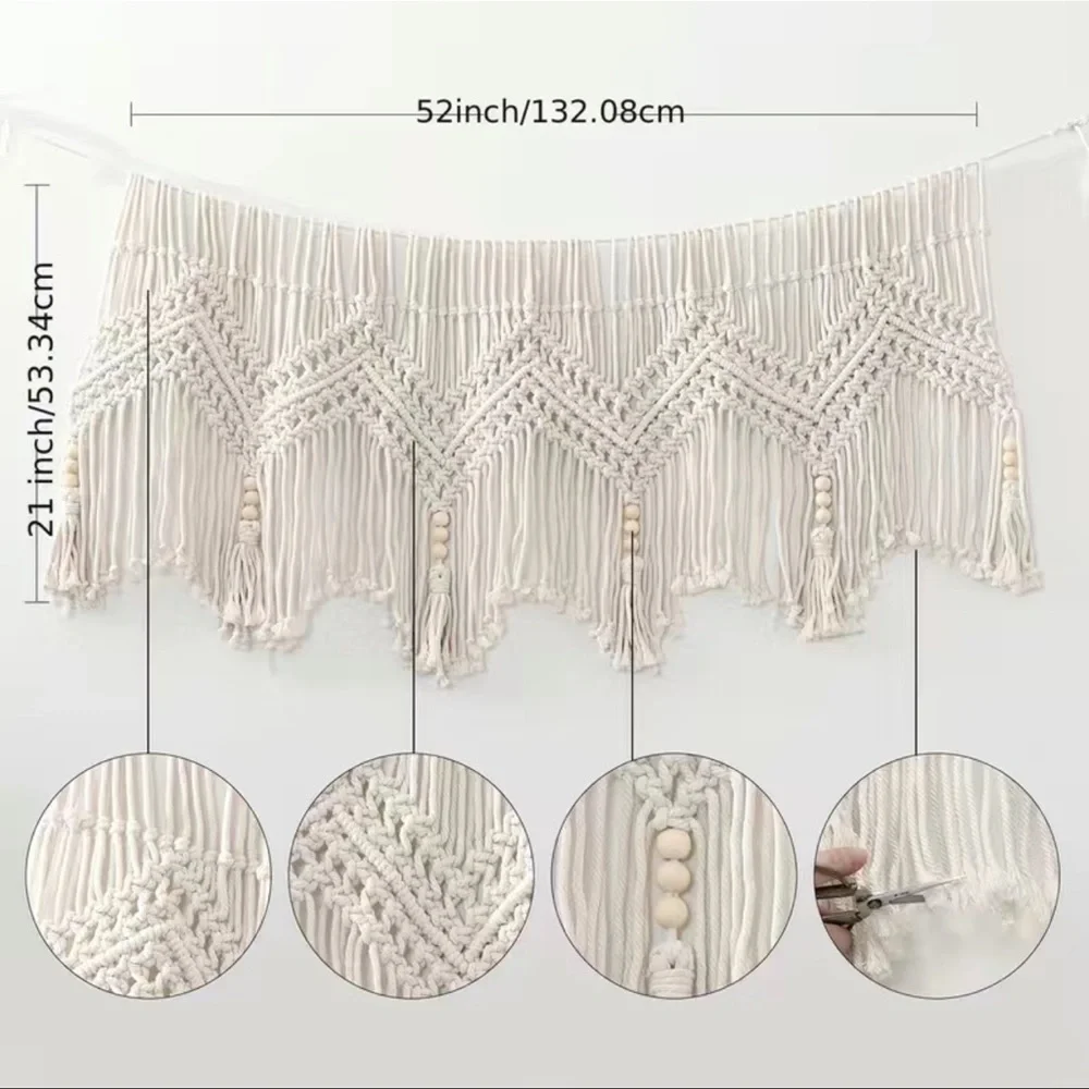 New: Soul Embellishments Modern Home Decor Boho Style Handwoven Macrame Accents